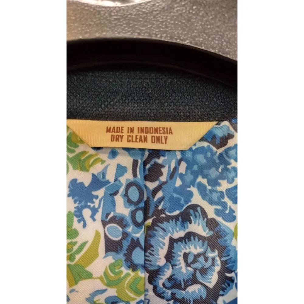 Haggar Men's Navy blue 1926 Originals Sport Coat Blazer Blue‎ floral lining 40R